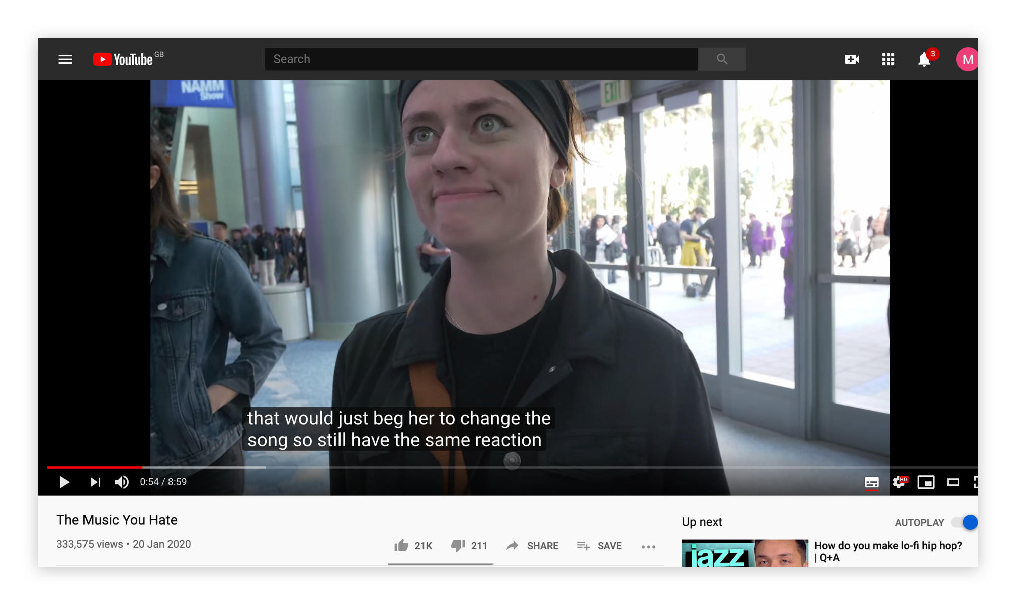 youtube auto generated captions